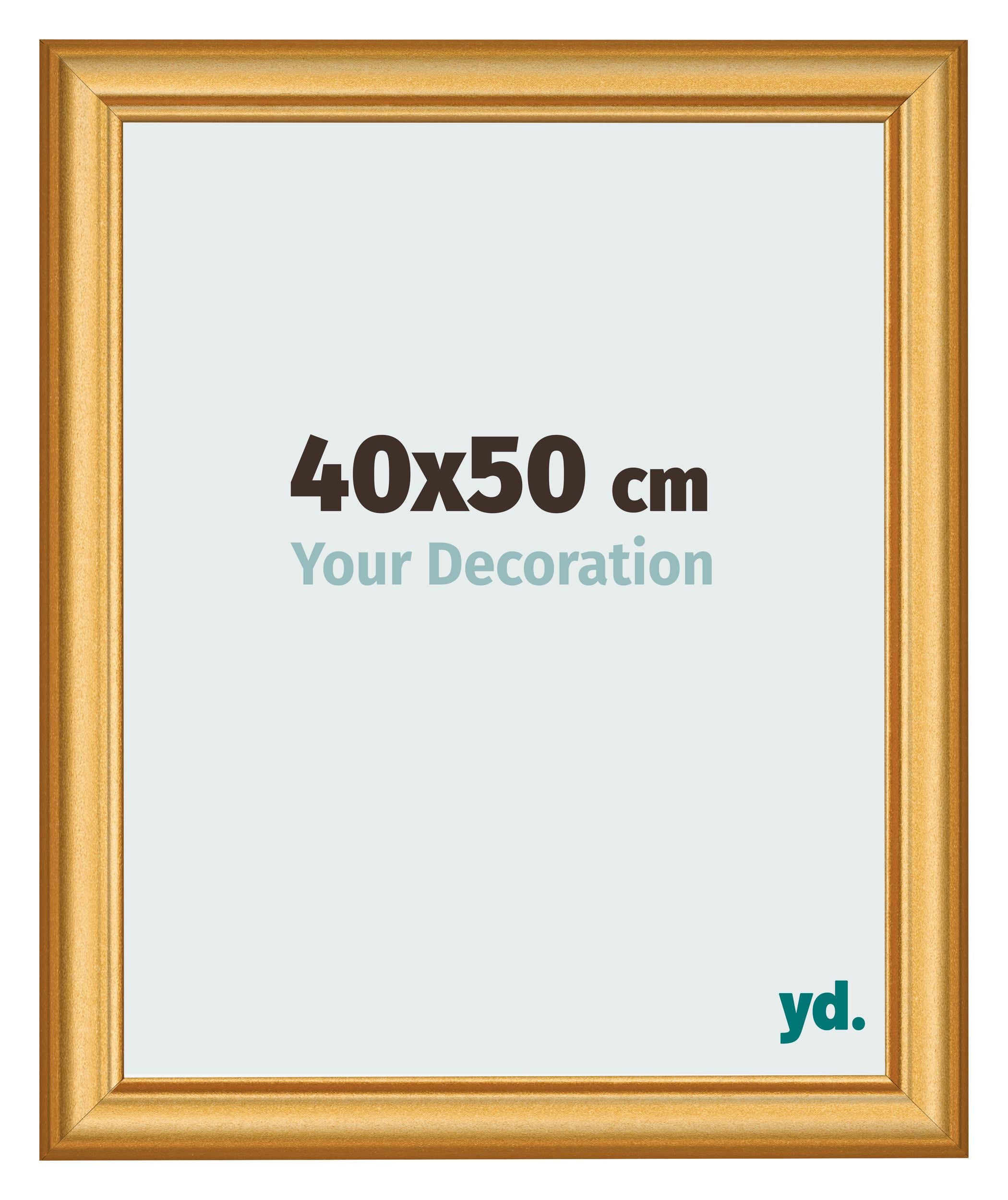 Photo Frame 40x50cm Gold Matte MDF Lazio Front Size | Yourdecoration.com