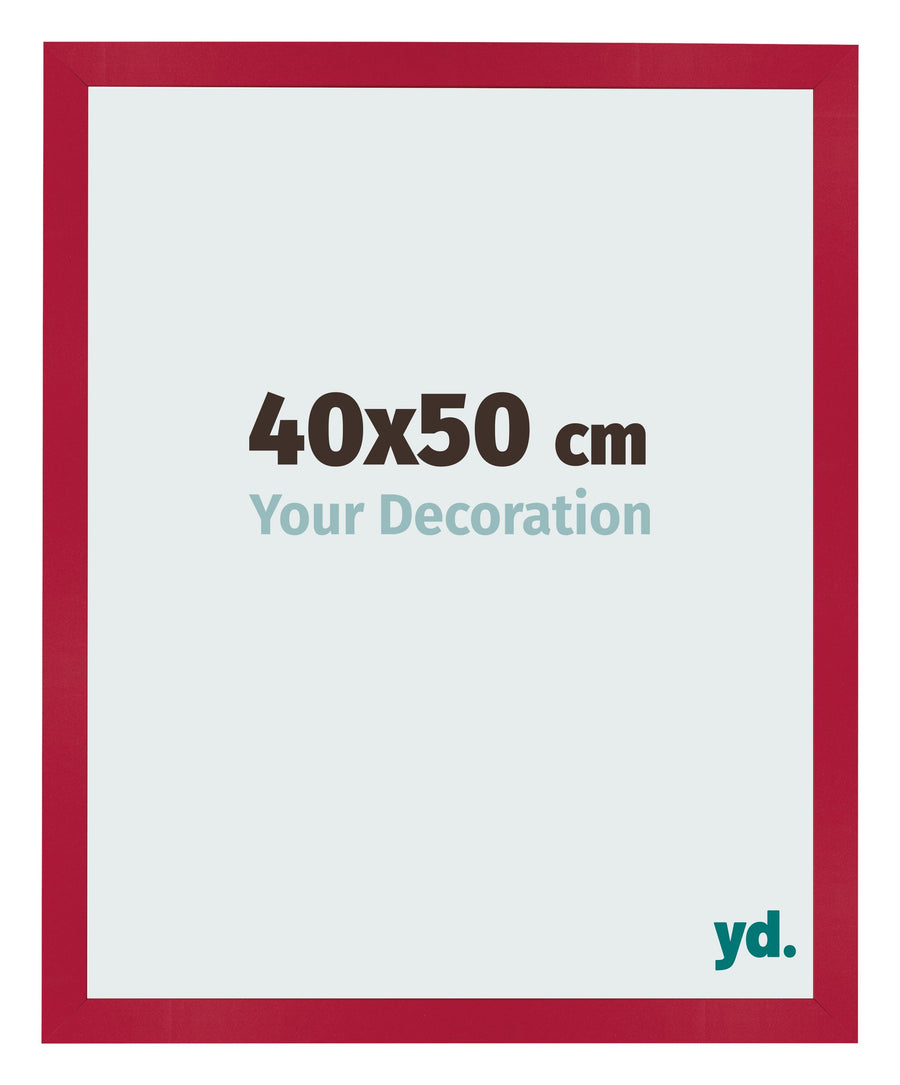 Photo Frame 40x50cm Red MDF Bologna Front Size | Yourdecoration.com