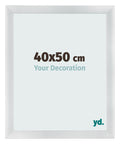 Photo Frame 40x50cm Silver Black Swept MDF Pisa Front Size | Yourdecoration.com