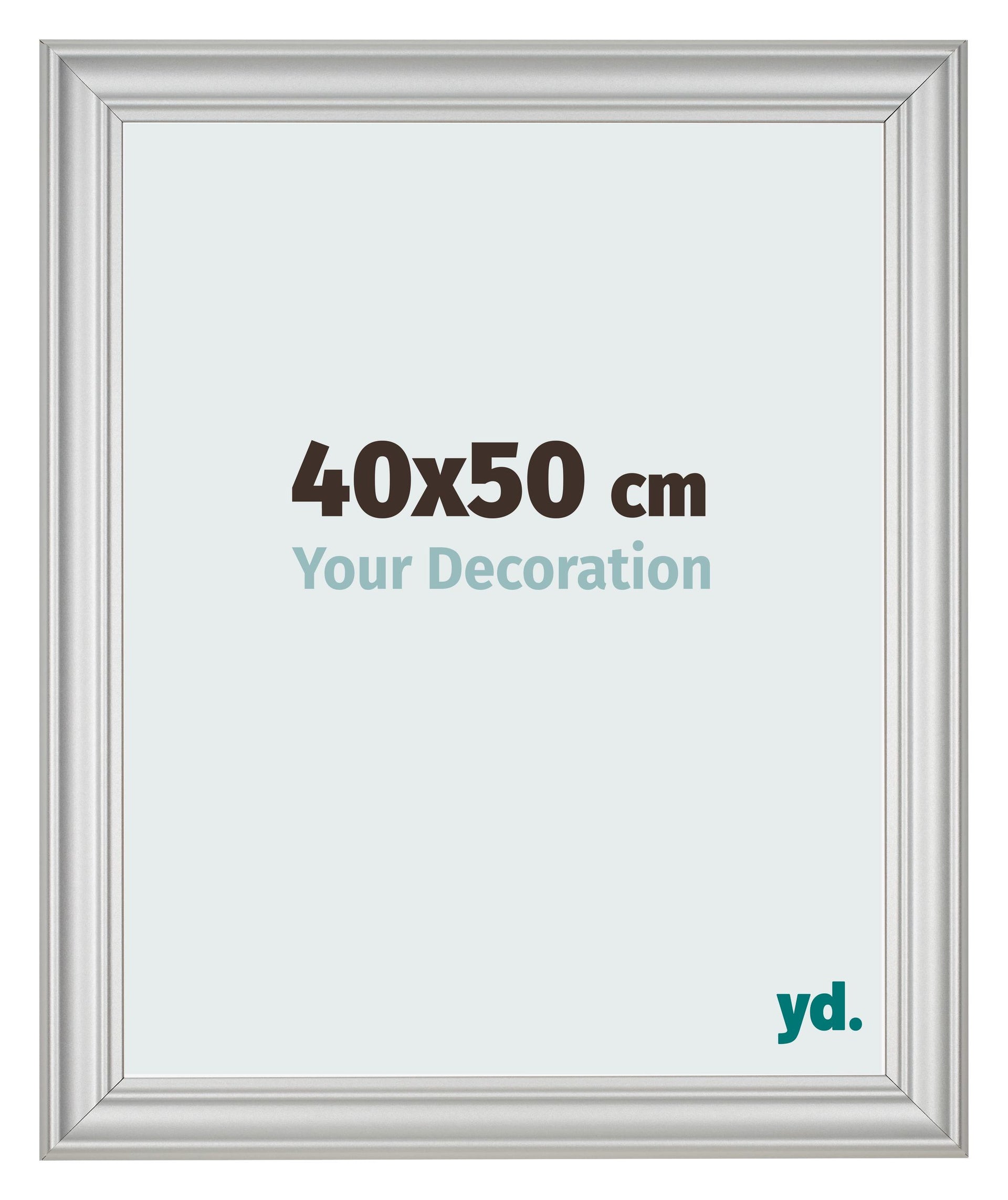 Photo Frame 40x50cm Silver Matte MDF Lazio Front Size | Yourdecoration.com