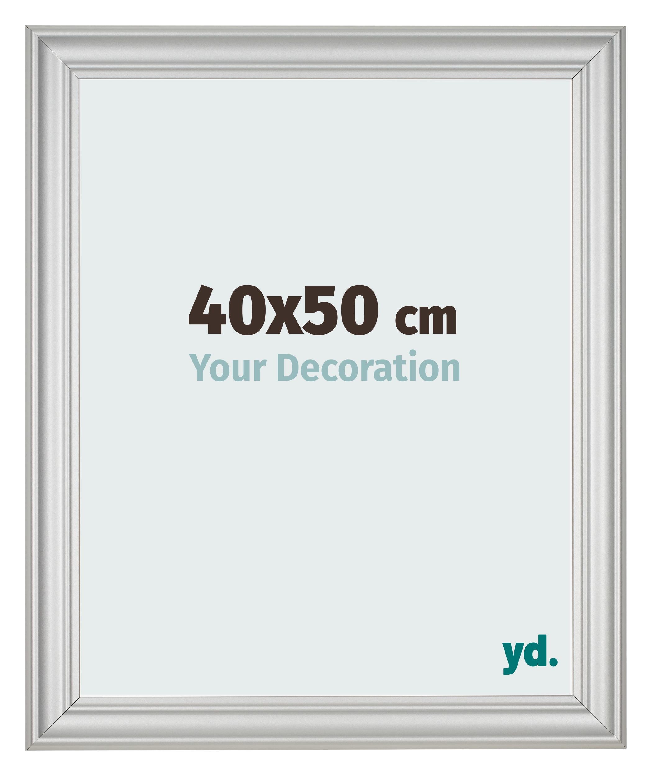 Photo Frame 40x50cm Silver Matte MDF Lazio Front Size | Yourdecoration.com