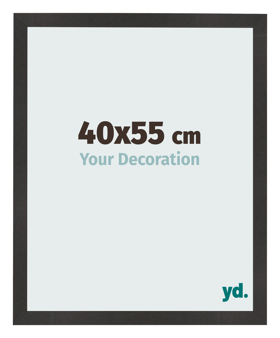 Photo Frame 40x55 cm Black Matte MDF Bologna Front Size | Yourdecoration.com