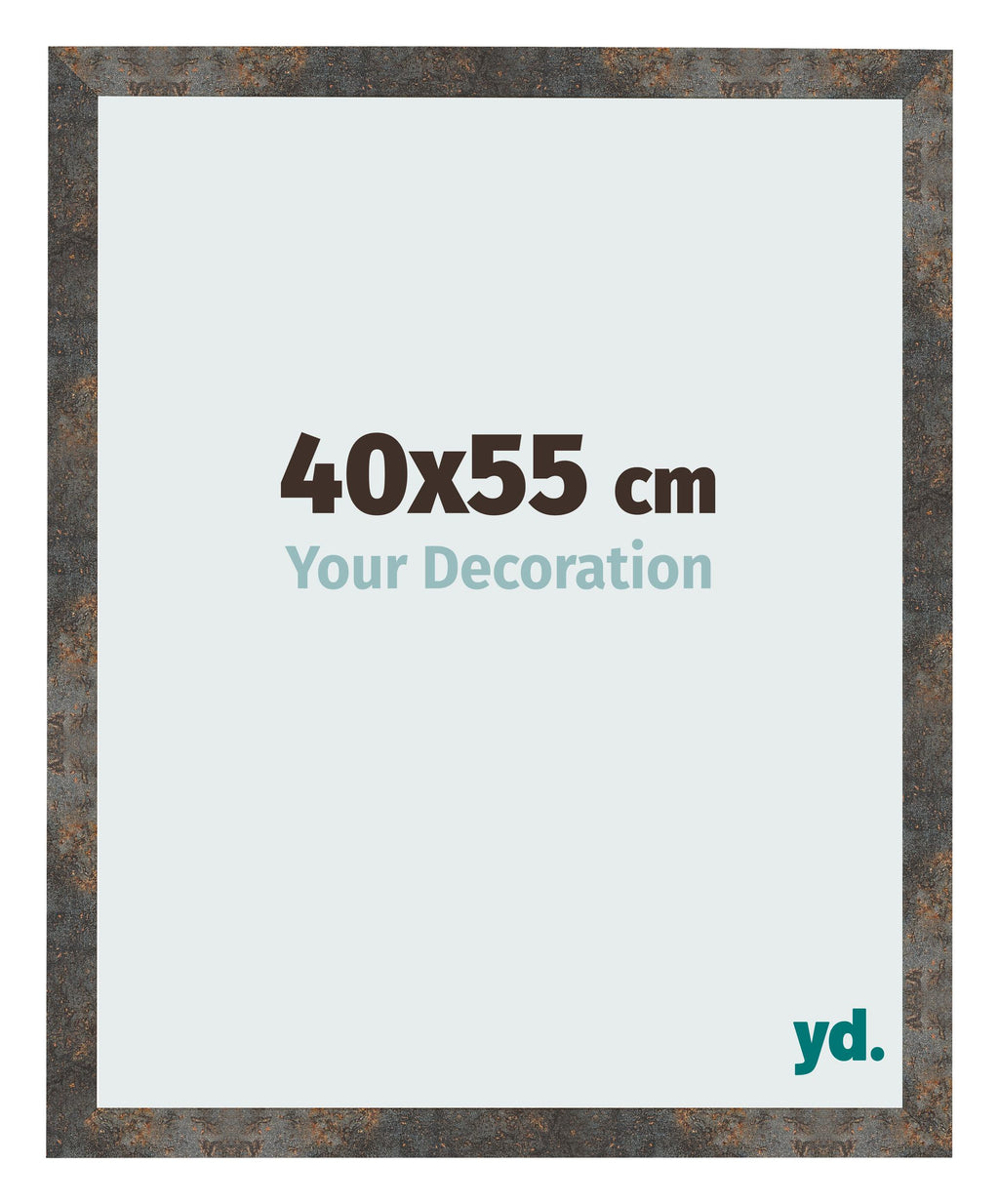 Photo Frame 40x55 cm Oxidized Metal MDF Bologna Front Size | Yourdecoration.com