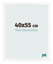 Photo Frame 40x55 cm White Matte MDF Bologna Front Size | Yourdecoration.com