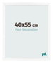 Photo Frame 40x55 cm White Matte MDF Bologna Front Size | Yourdecoration.com