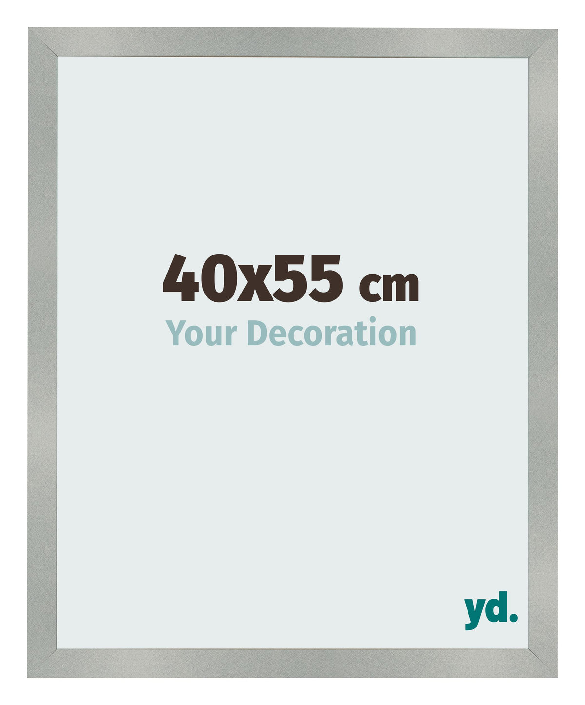 Photo Frame 40x55cm Aluminum Brushed MDF Bologna Front Size | Yourdecoration.com