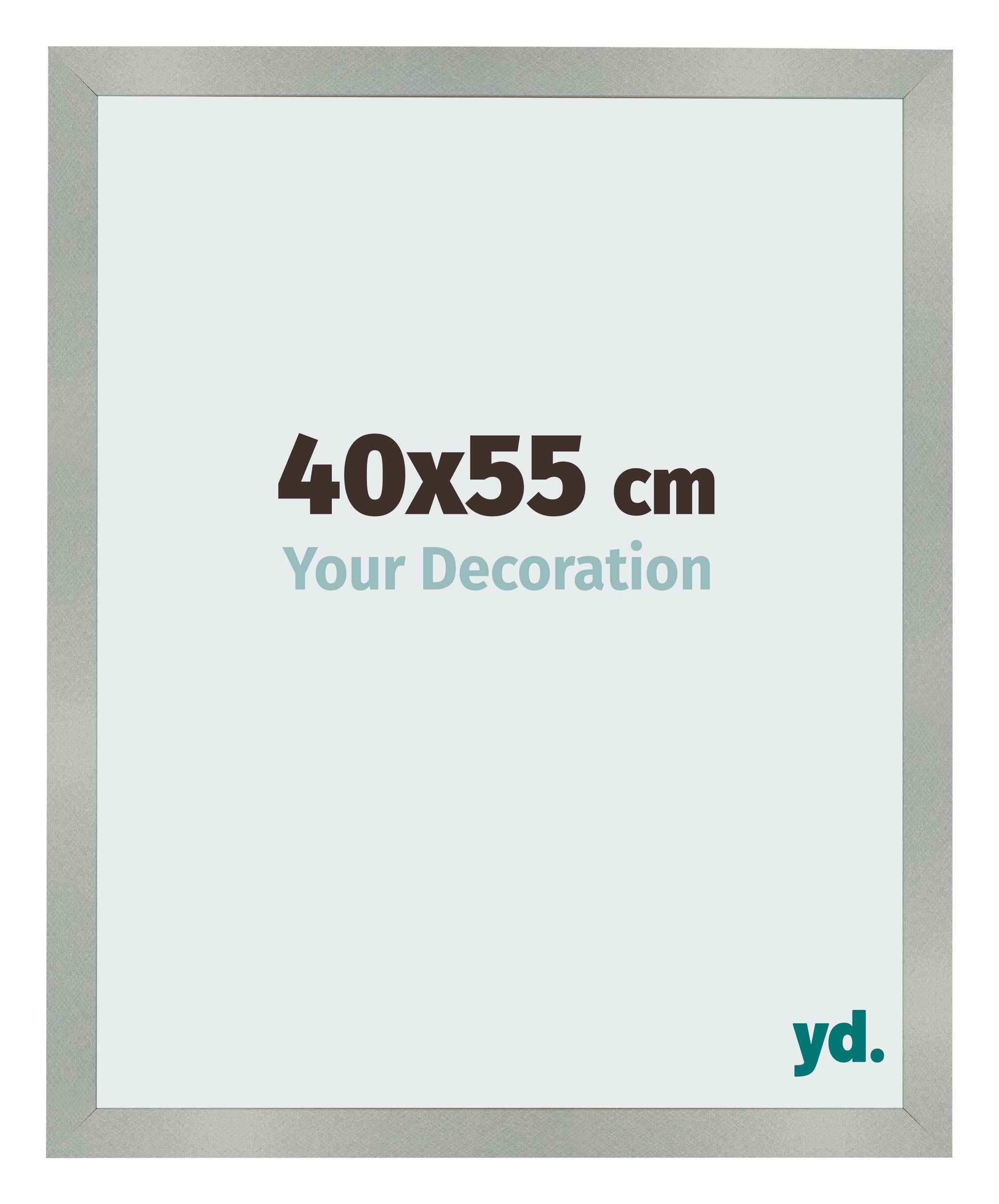 Photo Frame 40x55cm Aluminum Brushed MDF Bologna Front Size | Yourdecoration.com