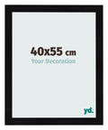 Photo Frame 40x55cm Black Silver Polished MDF Pisa Front Size | Yourdecoration.com