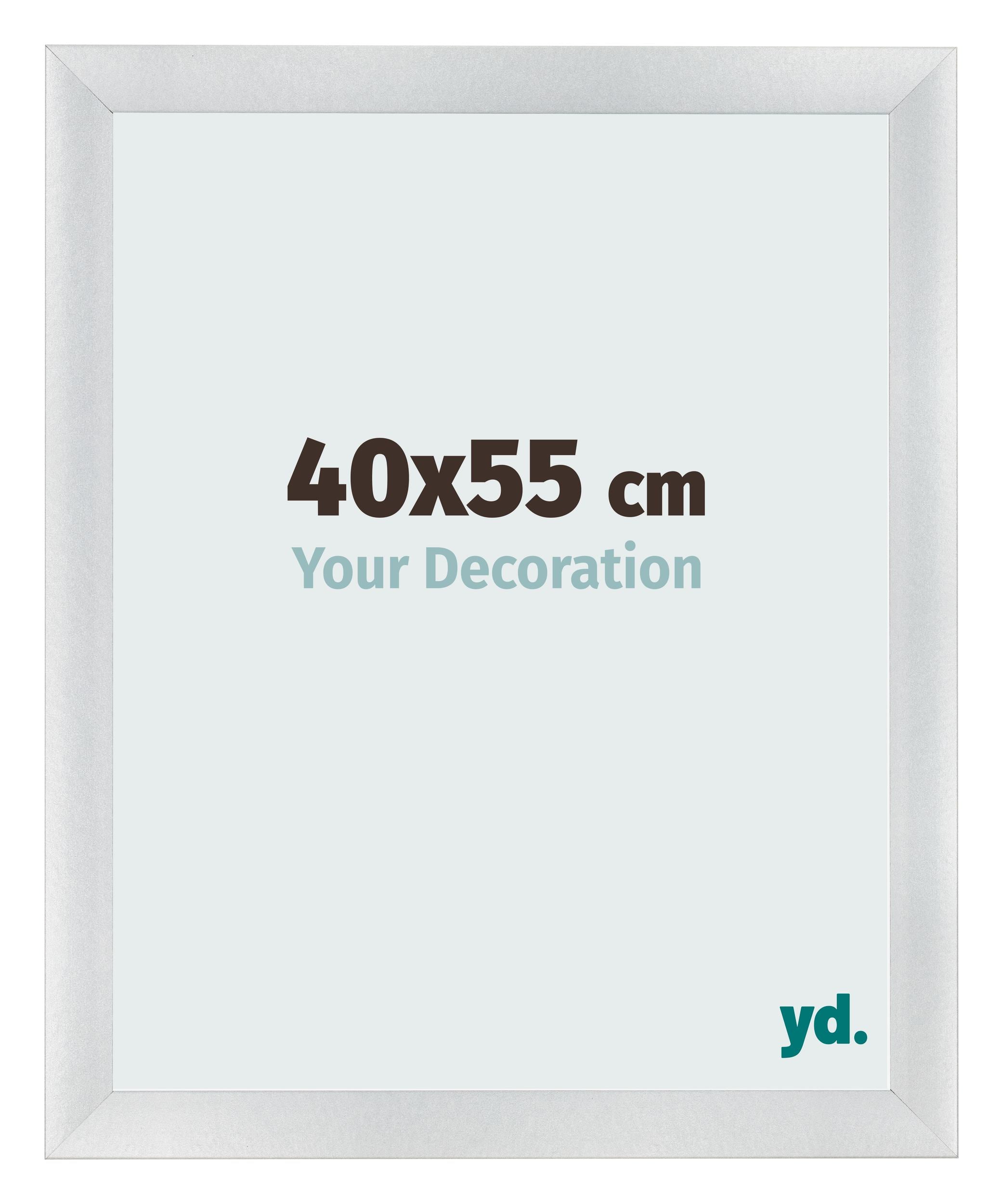 Photo Frame 40x55cm Silver Black Swept MDF Pisa Front Size | Yourdecoration.com