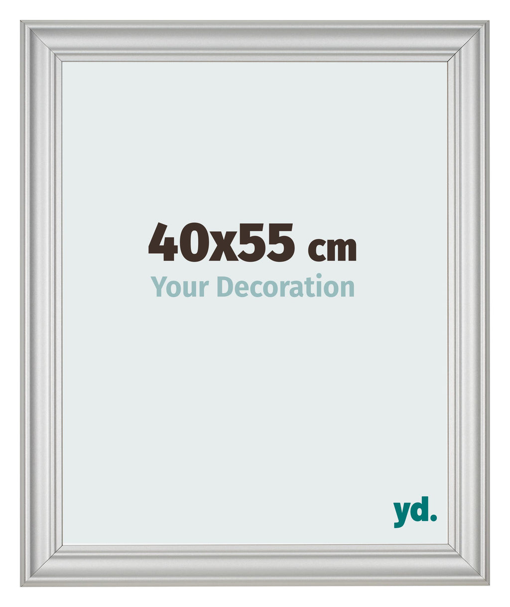 Photo Frame 40x55cm Silver Matte MDF Lazio Front Size | Yourdecoration.com
