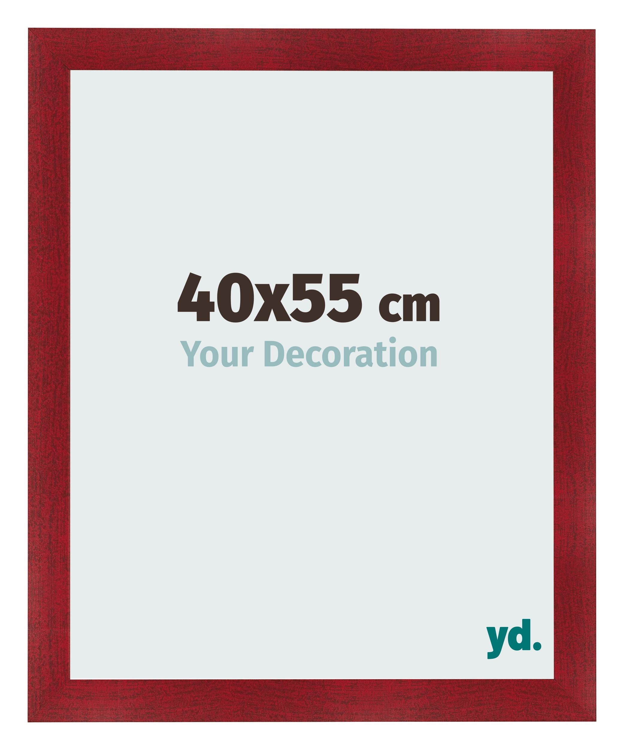Photo Frame 40x55cm Wine Red Swept MDF Pisa Front Size | Yourdecoration.com