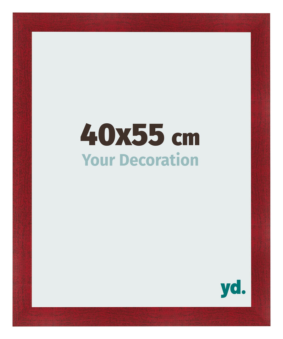 Photo Frame 40x55cm Wine Red Swept MDF Pisa Front Size | Yourdecoration.com