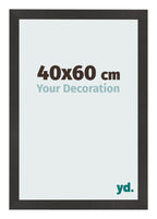 Photo Frame 40x60 cm Black Matte MDF Bologna Front Size | Yourdecoration.com