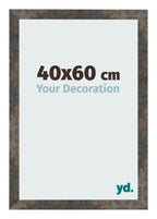 Photo Frame 40x60 cm Oxidized Metal MDF Bologna Front Size | Yourdecoration.com