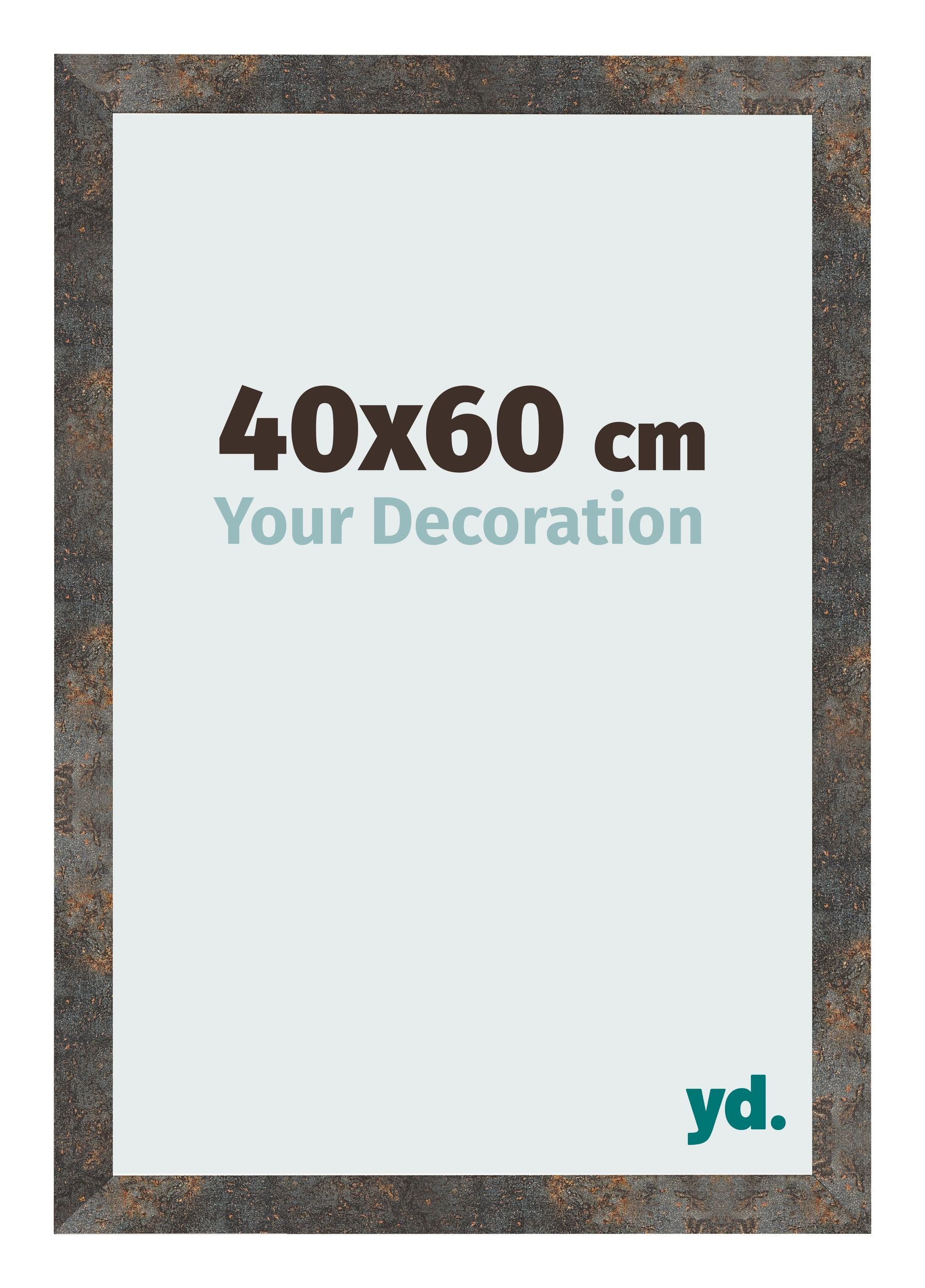 Photo Frame 40x60 cm Oxidized Metal MDF Bologna Front Size | Yourdecoration.com
