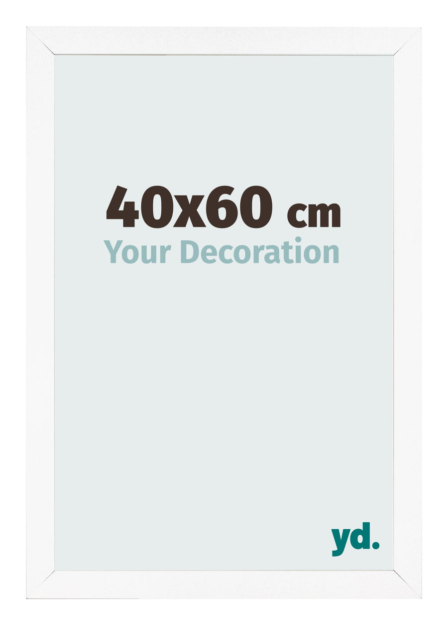 Photo Frame 40x60 cm White Matte MDF Bologna Front Size | Yourdecoration.com