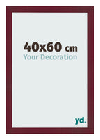 Photo Frame 40x60 cm Wine Red Swept MDF Bologna Front Size | Yourdecoration.com