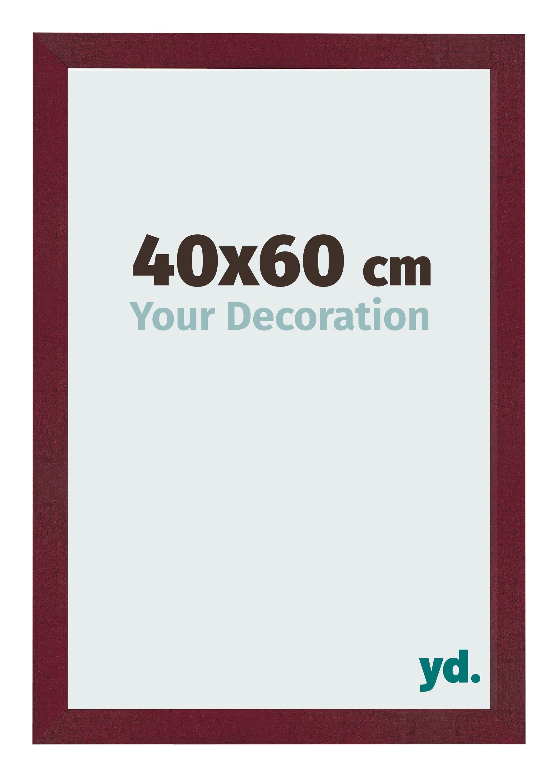 Photo Frame 40x60 cm Wine Red Swept MDF Bologna Front Size | Yourdecoration.com