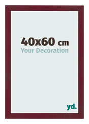 Photo Frame 40x60 cm Wine Red Swept MDF Bologna Front Size | Yourdecoration.com