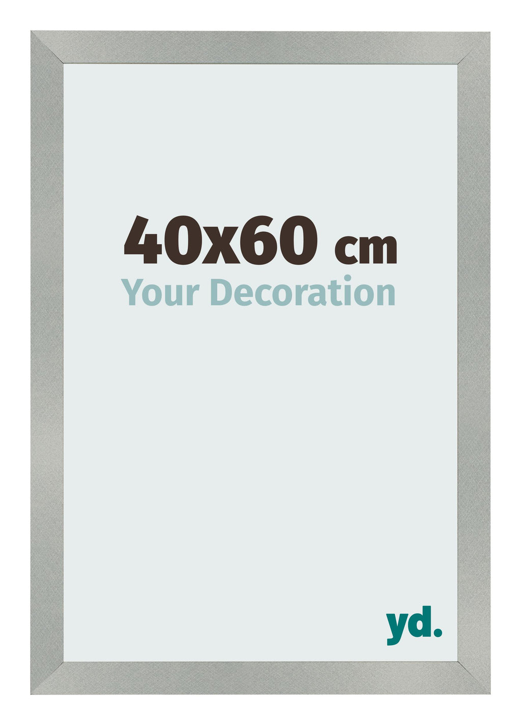 Photo Frame 40x60cm Aluminum Brushed MDF Bologna Front Size | Yourdecoration.com