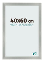 Photo Frame 40x60cm Aluminum Brushed MDF Bologna Front Size | Yourdecoration.com