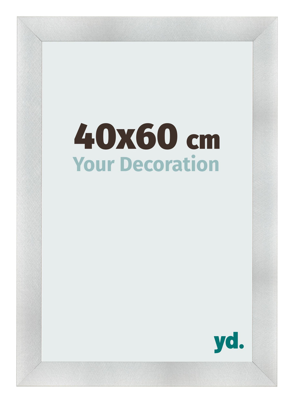 Photo Frame 40x60cm Aluminum Brushed MDF Pisa Front Size | Yourdecoration.com