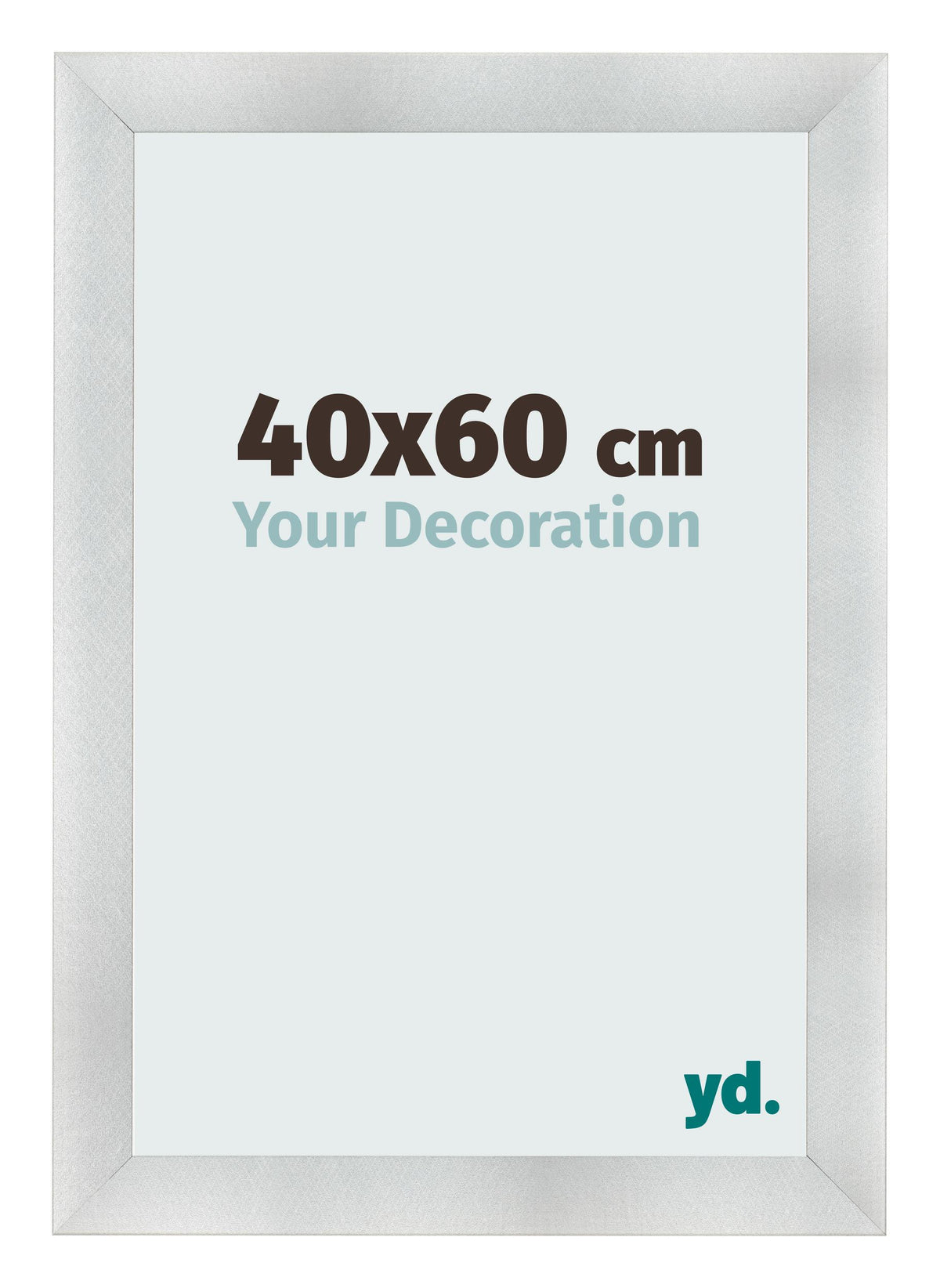 Photo Frame 40x60cm Aluminum Brushed MDF Pisa Front Size | Yourdecoration.com