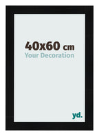Photo Frame 40x60cm Black Silver Polished MDF Pisa Front Size | Yourdecoration.com