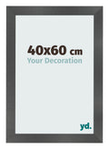 Photo Frame 40x60cm Black Silver Polished MDF Pisa Front Size | Yourdecoration.com