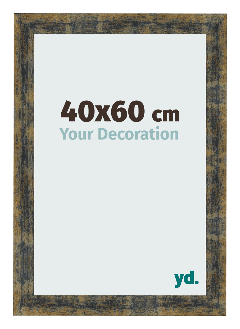 Photo Frame 40x60cm Blue Gold Melange MDF Pisa Front Size | Yourdecoration.com