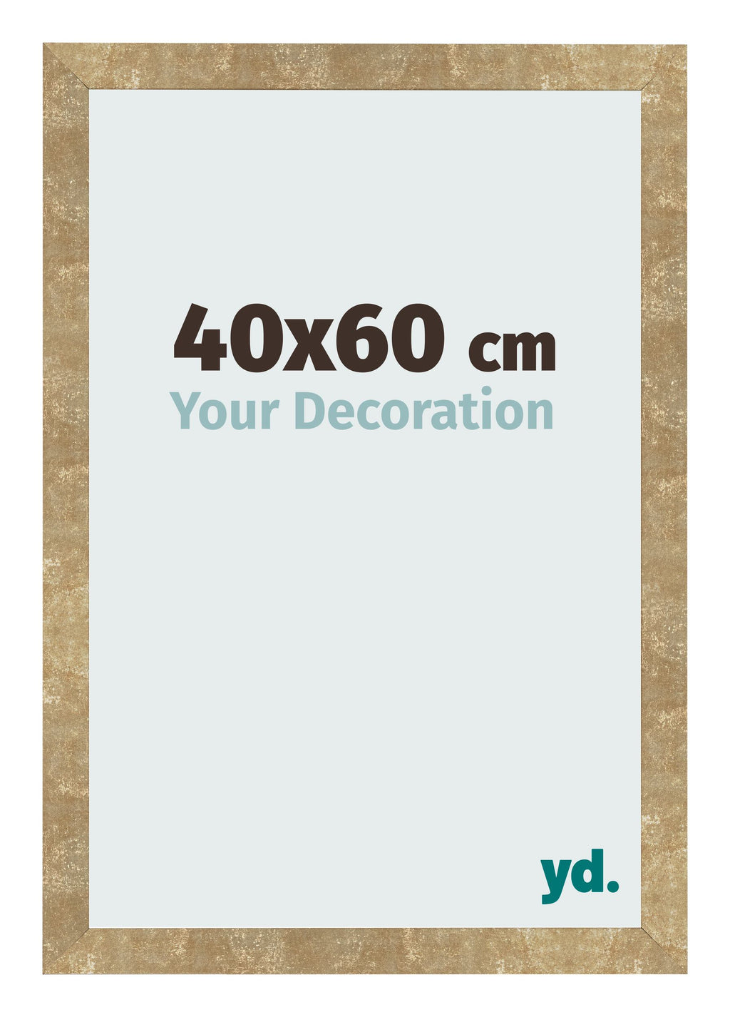 Photo Frame 40x60cm Gold Antique MDF Bologna Front Size | Yourdecoration.com