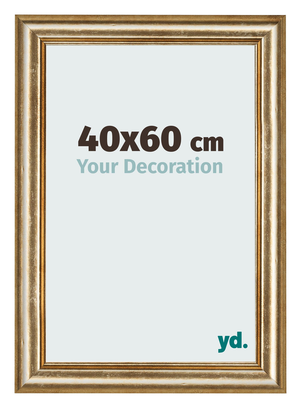 Photo Frame 40x60cm Gold Antique MDF Lazio Front Size | Yourdecoration.com