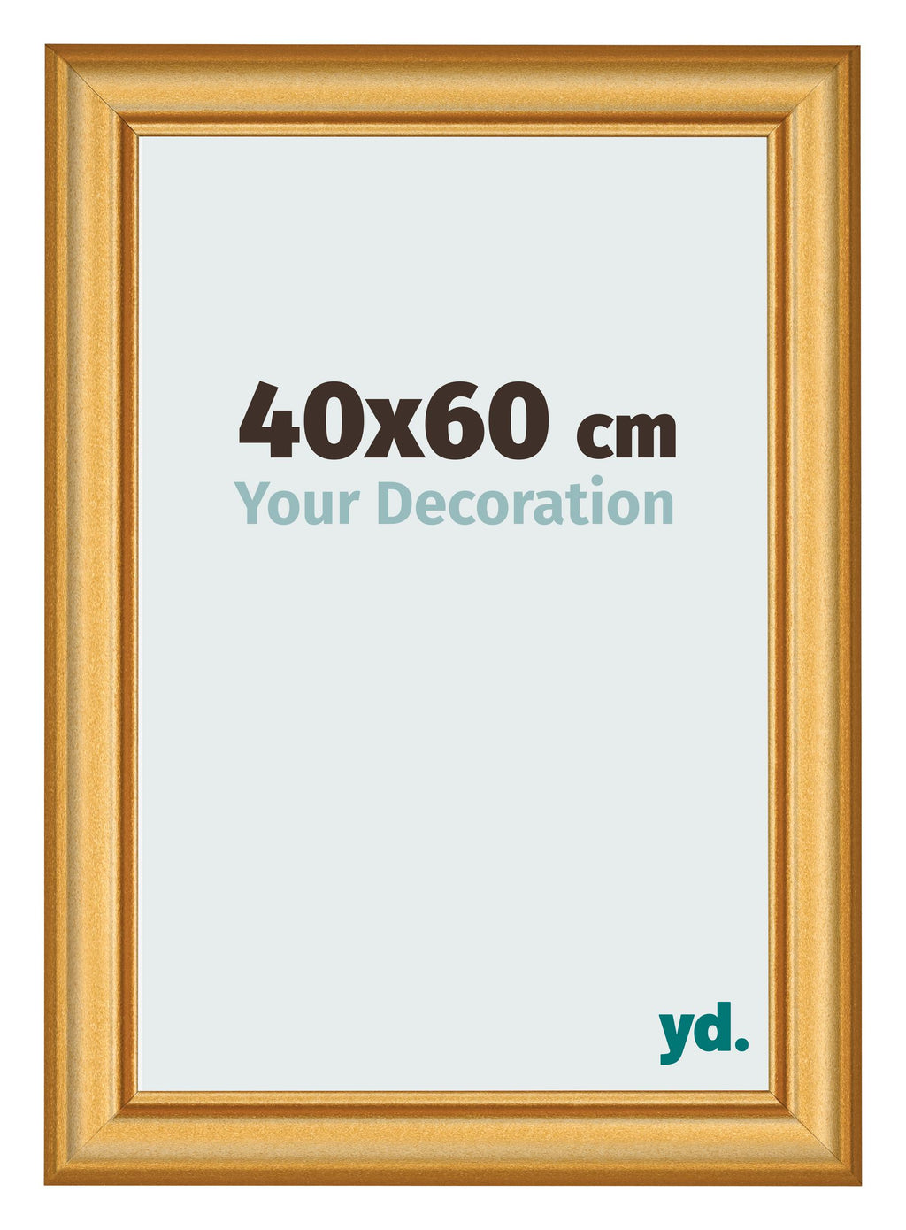 Photo Frame 40x60cm Gold Matte MDF Lazio Front Size | Yourdecoration.com