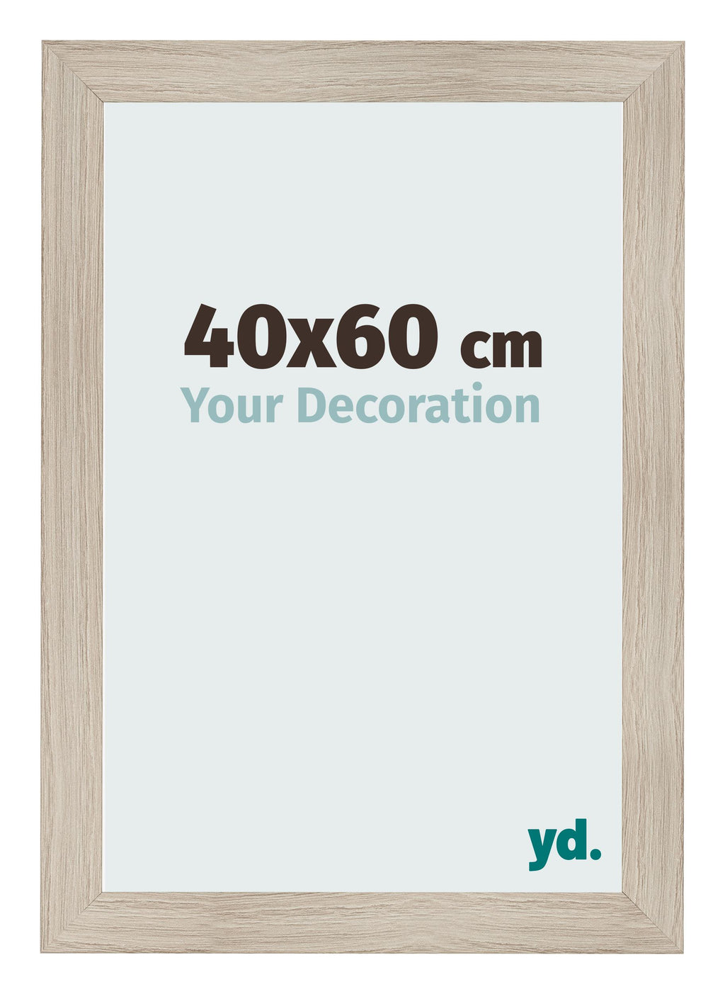Photo Frame 40x60cm Oak Rustic MDF Pisa Front Size | Yourdecoration.com