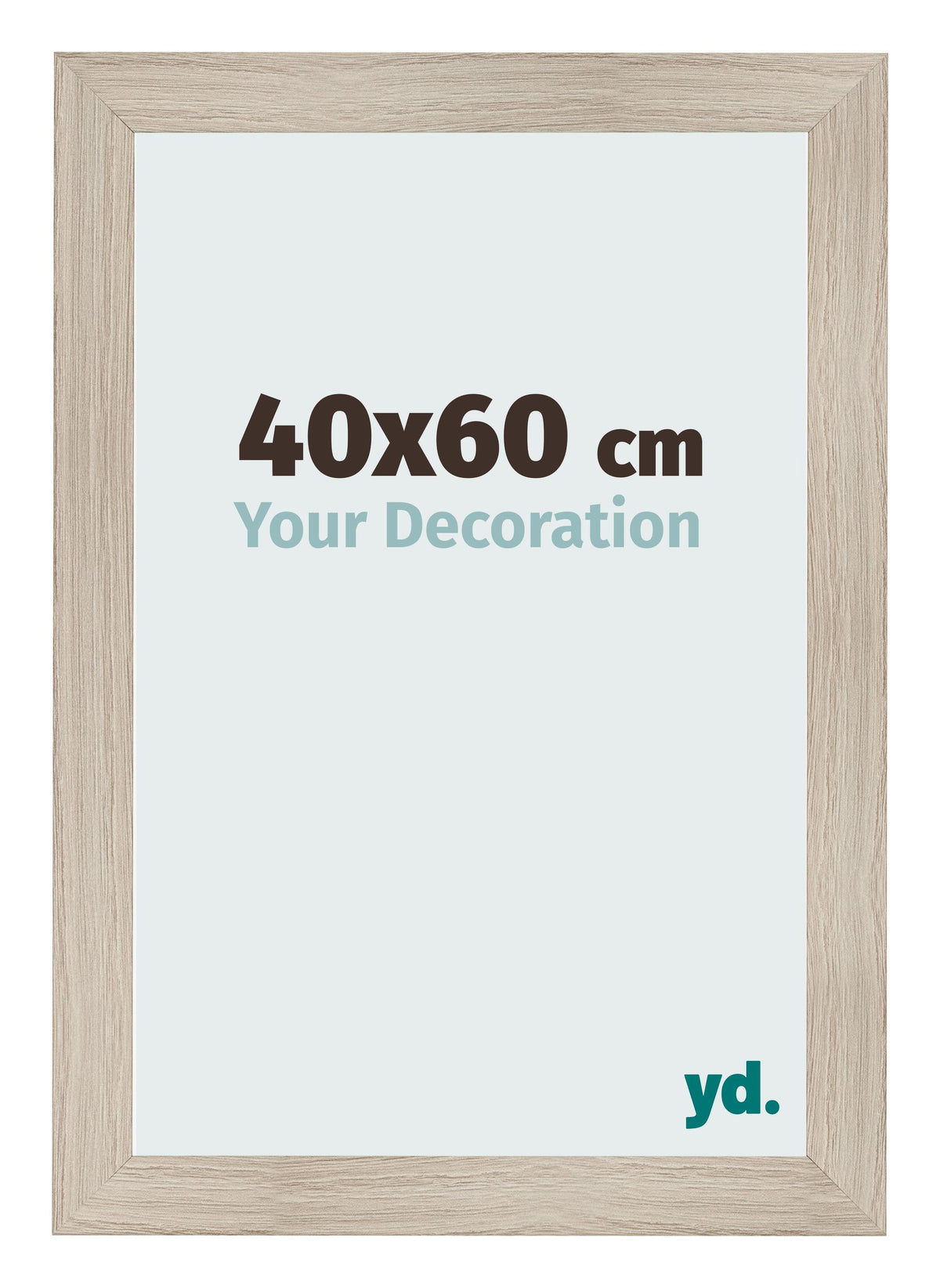 Photo Frame 40x60cm Oak Rustic MDF Pisa Front Size | Yourdecoration.com