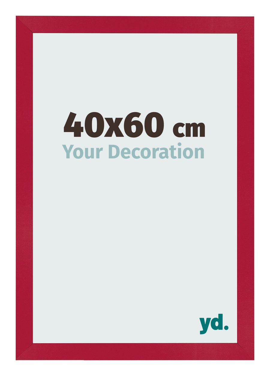 Photo Frame 40x60cm Red MDF Bologna Front Size | Yourdecoration.com