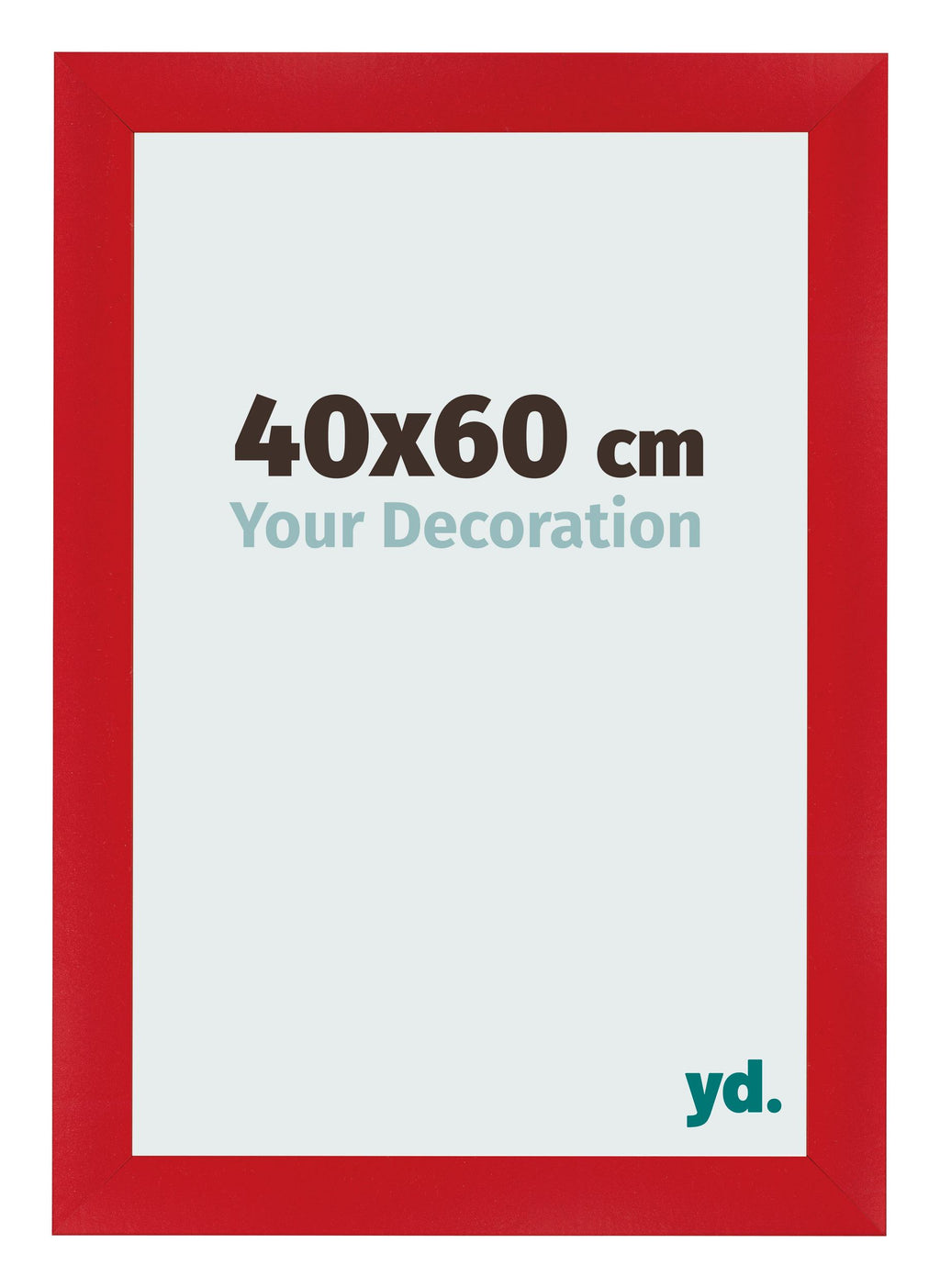 Photo Frame 40x60cm Red MDF Pisa Front Size | Yourdecoration.com