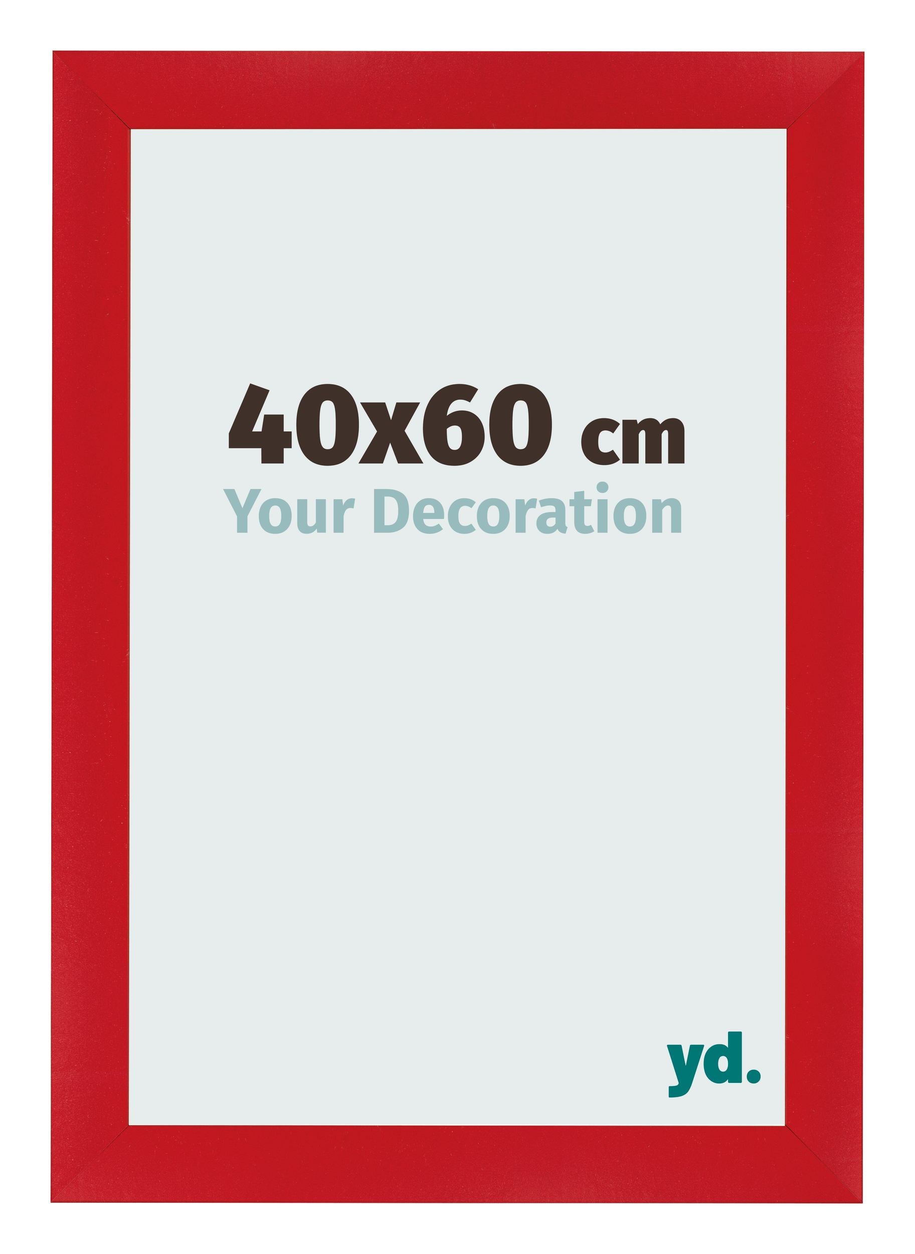 Photo Frame 40x60cm Red MDF Pisa Front Size | Yourdecoration.com