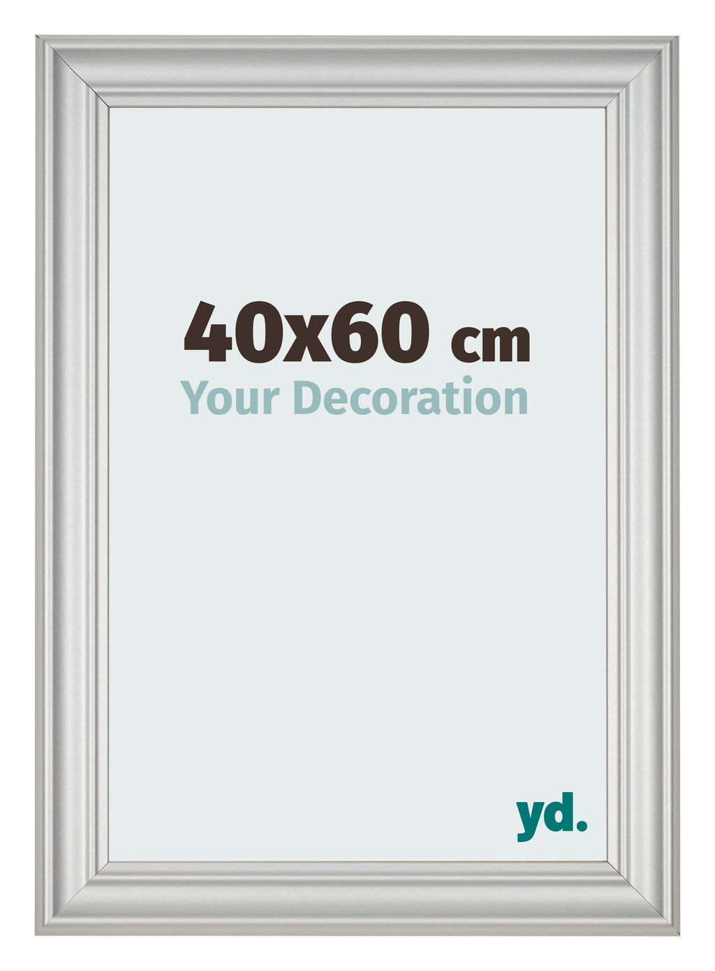 Photo Frame 40x60cm Silver Matte MDF Lazio Front Size | Yourdecoration.com