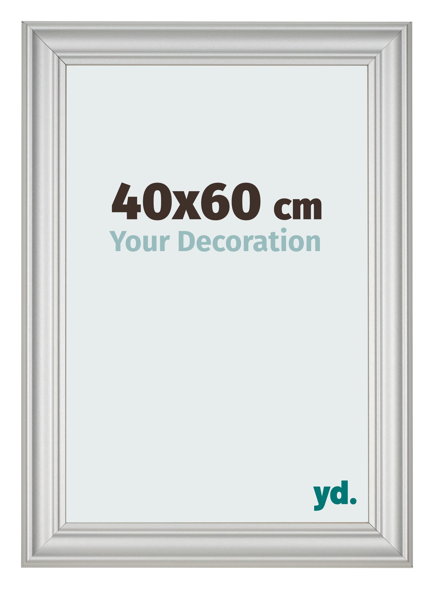 Photo Frame 40x60cm Silver Matte MDF Lazio Front Size | Yourdecoration.com