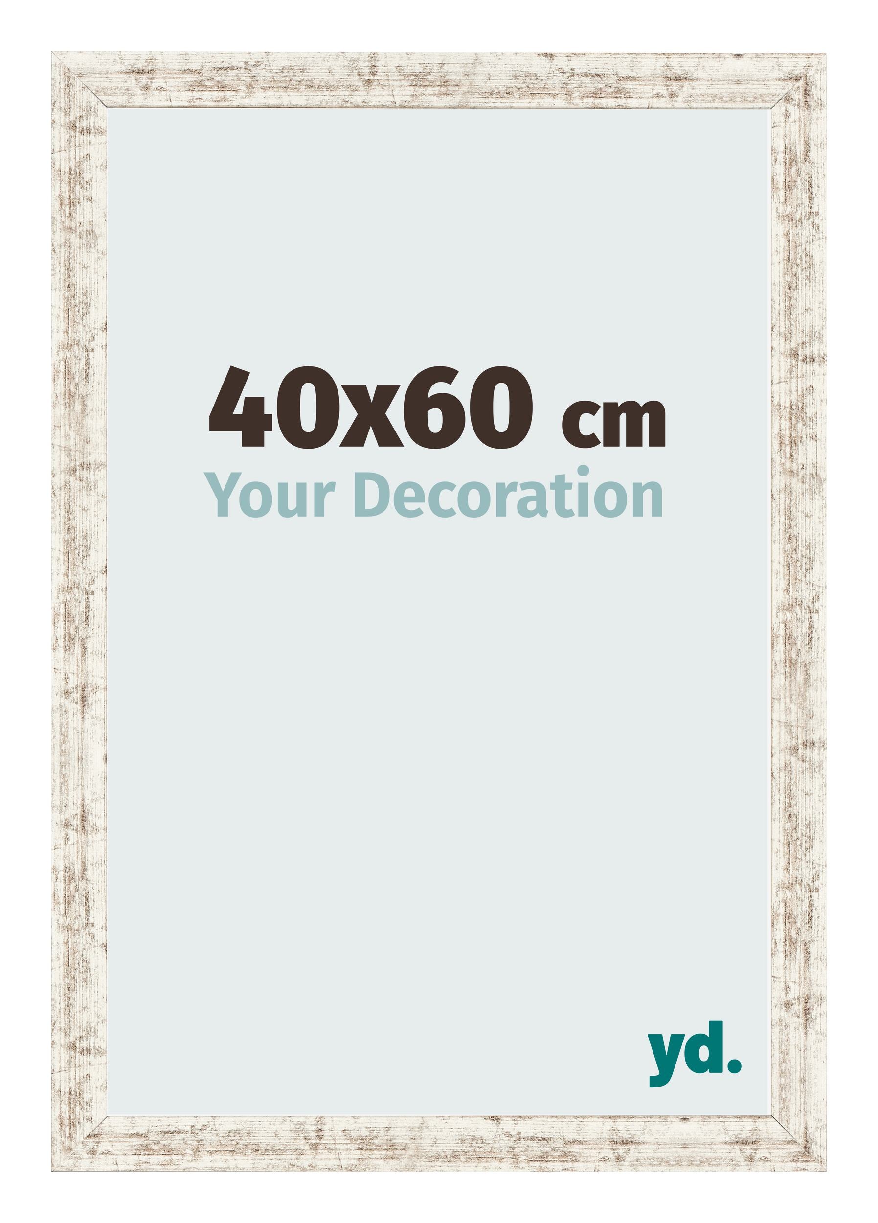 Photo Frame 40x60cm White Vintage MDF Bologna Front Size | Yourdecoration.com