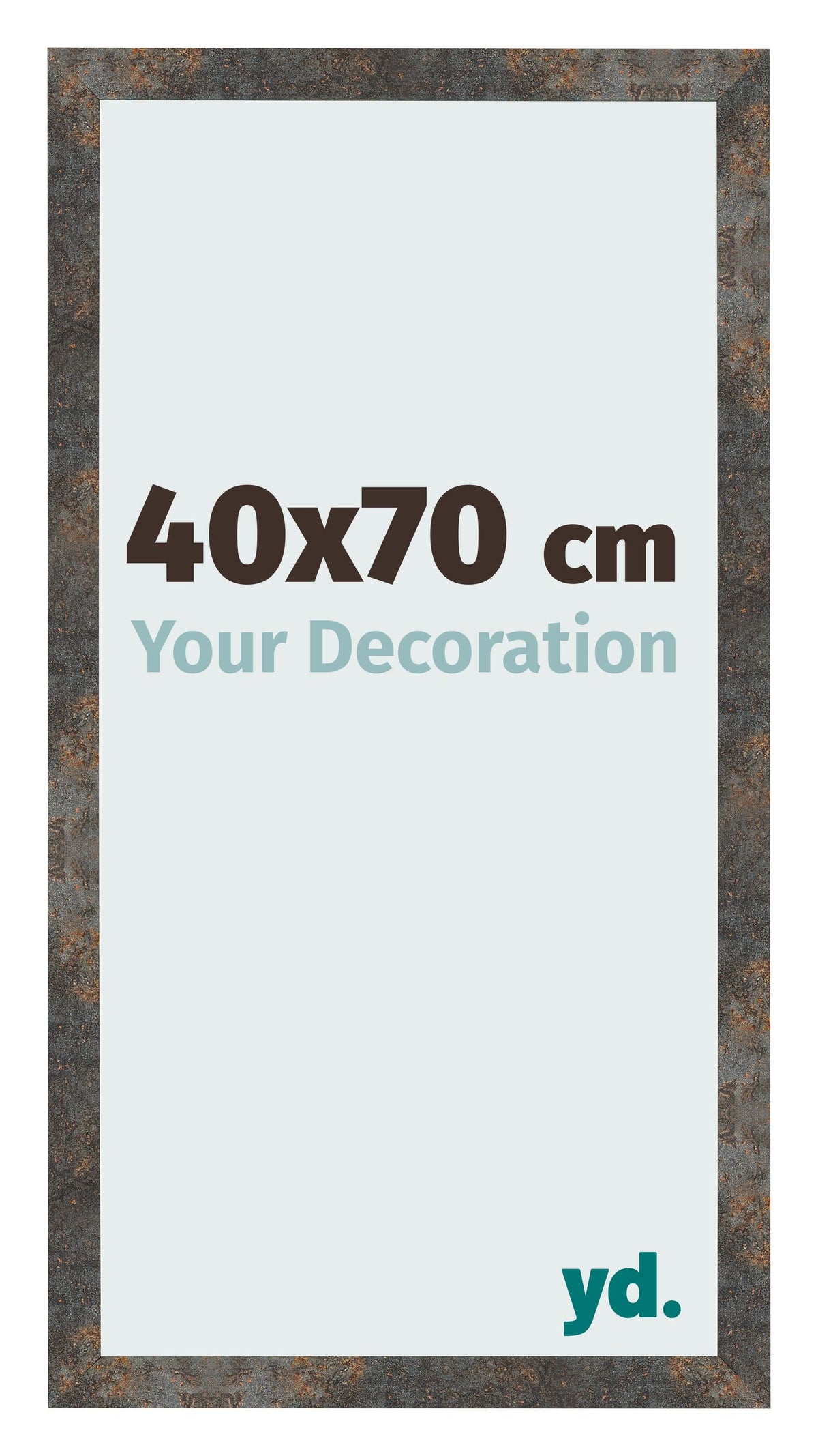 Photo Frame 40x70 cm Oxidized Metal MDF Bologna Front Size | Yourdecoration.com