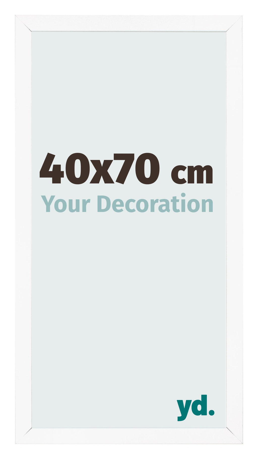 Photo Frame 40x70 cm White Matte MDF Bologna Front Size | Yourdecoration.com