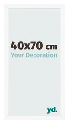 Photo Frame 40x70 cm White Matte MDF Bologna Front Size | Yourdecoration.com