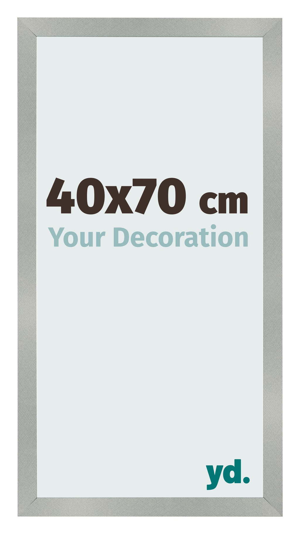 Photo Frame 40x70cm Aluminum Brushed MDF Bologna Front Size | Yourdecoration.com