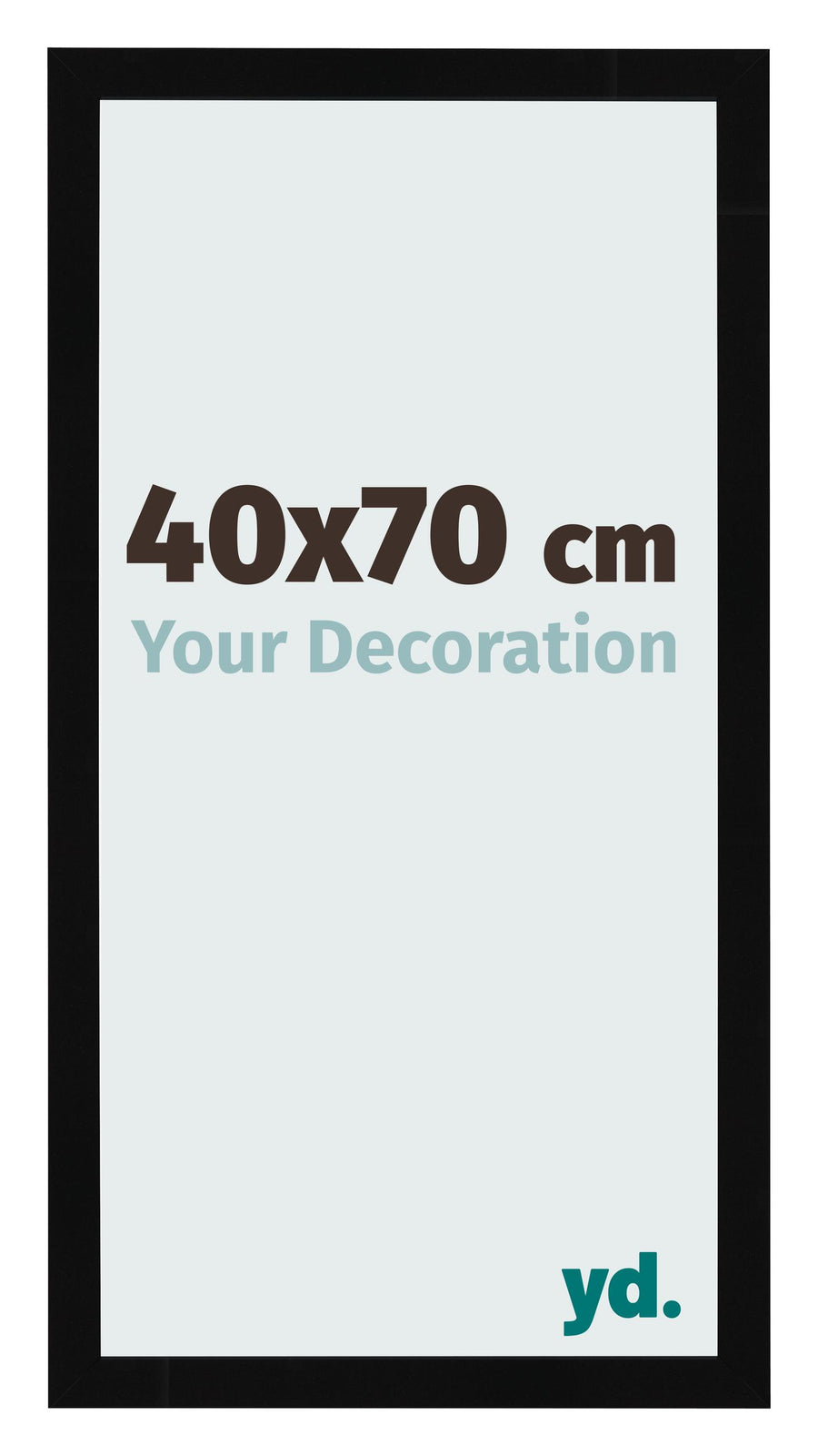 Photo Frame 40x70cm Black High Gloss MDF Bologna Front Size | Yourdecoration.com