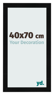Photo Frame 40x70cm Black Silver Polished MDF Pisa Front Size | Yourdecoration.com