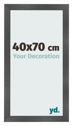 Photo Frame 40x70cm Black Silver Polished MDF Pisa Front Size | Yourdecoration.com