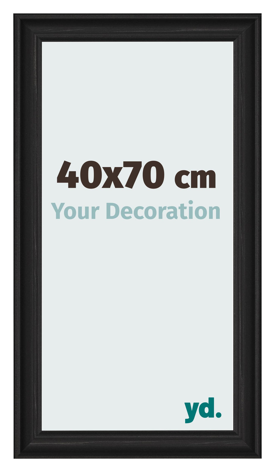 Photo Frame 40x70cm Black Woodgrain MDF Lazio Front Size | Yourdecoration.com