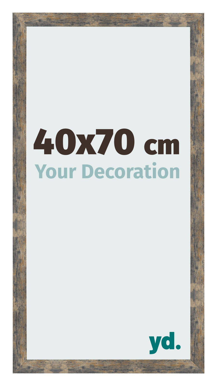 Photo Frame 40x70cm Blue Gold Melange MDF Bologna Front Size | Yourdecoration.com